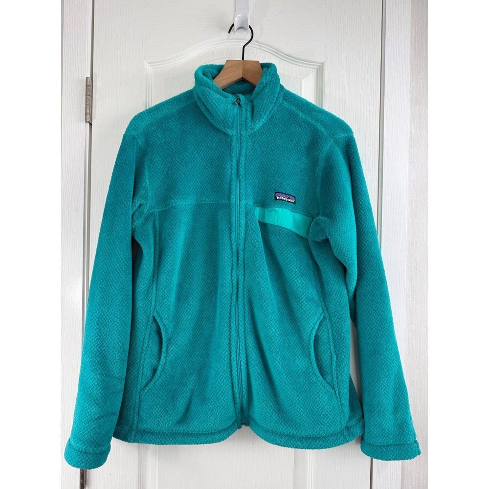 Patagonia Women's Re-Tool Full Zip Fleece Jacket XL Turquoise Teal Style 25447